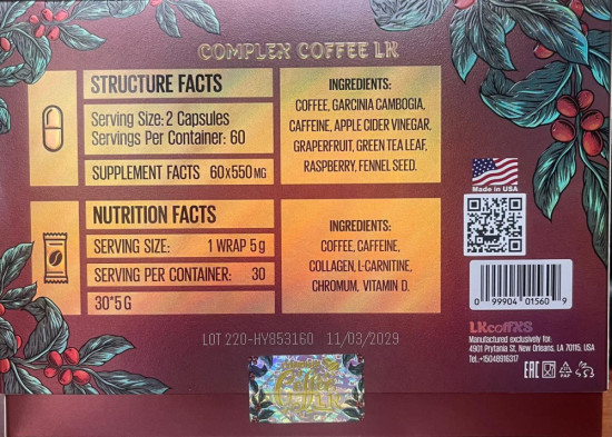 Капсулы для похудения «Complex Coffee LK»