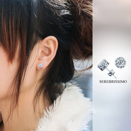 Серьги-гвоздики Корона