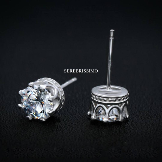 Серьги-гвоздики Корона