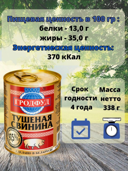 Свинина тушеная