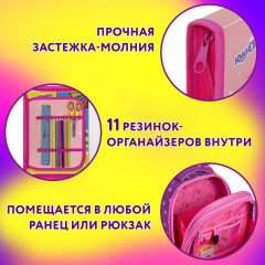 Папка для труда на молнии А4, 1 отделение, откидная планка, органайзер, «Anime pals», 272222 - Фото 3