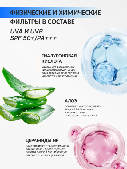 Крем для лица и тела солнцезащитный с керамидами «Brown Rice Ceramide Sunscreen SPF 50+/PA+++»