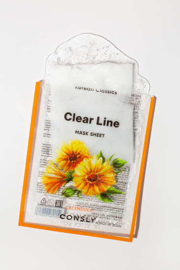 Маска для лица балансирующая с экстрактом календулы «Korean Classics Calendula Mask Sheet»