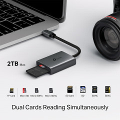 Картридер UA440C USB Type-C для SD, SDHC, SDXC, microSD, micro SDHC, micro SDXC - Фото 8