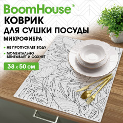 Коврик для сушки посуды из микрофибры, 38х50 см, «ТРОПИКИ», 300 г/м2, (БУМХАУС), 701147 - Фото 1