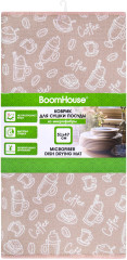 Коврик для сушки посуды, 31х47 см, "КОФЕ", 440 г/м2, Boomhouse (БУМХАУС), 701155 - Фото 1
