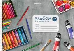 Альбомы для рисования ДЭК, А4, 40 л., Комплект 2 шт., гребень, обложка картон, Brauberg, 200х290 мм, «Классика», 107740 - Фото 4