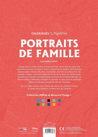  Раскраска Coloriages mystères Disney - Portraits de famille