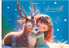 Альбомы для рисования ДЭК, А4, 40 л., Комплект 2 шт., гребень, обложка картон, 200х290 мм, «Душа леса», 107743 - Фото 2