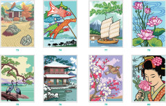 Раскраска Coloriages mystères Trésors du Japon - Фото 5