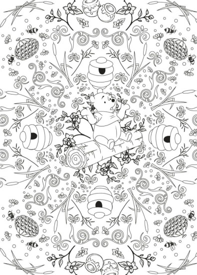 Раскраска Winnie: Mandalas, coloriages mystères, scènes