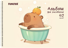 Альбомы для рисования Дэк, А4, 40 л., Комплект 2 шт., гребень, выборочный лак, 200х290 мм, «Кроко и Капи», 107751 - Фото 2