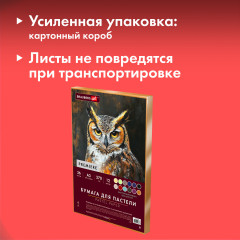 Бумага для пастели Фактурная, А3, в коробке, 36 листов, 12 цветов, 270 г/м2, BRAUBERG ART, 117760 - Фото 2