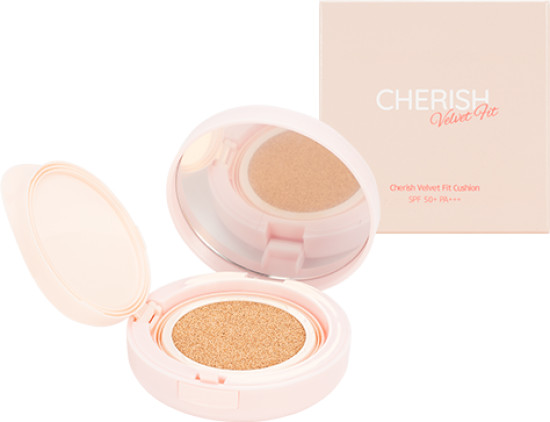 Тональная основа для лица выравнивающая компактная «Cherish Velvet Fit Cushion» SPF50, оттенок 13 Milky Beige
