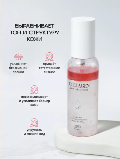 Сыворотка-мист для сияния кожи лица с ниацинамидом и коллагеном «Collagen Glow Mist Serum»