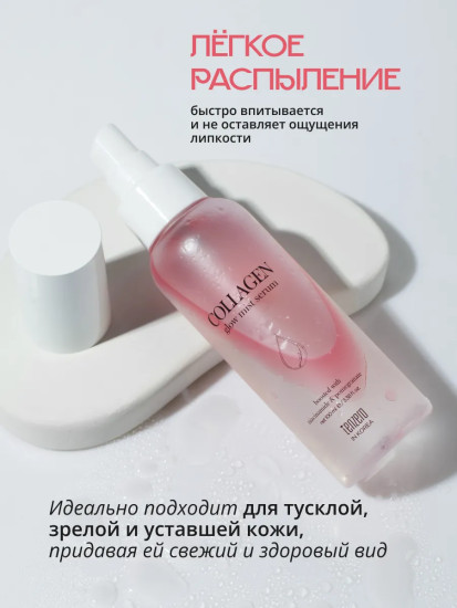Сыворотка-мист для сияния кожи лица с ниацинамидом и коллагеном «Collagen Glow Mist Serum»