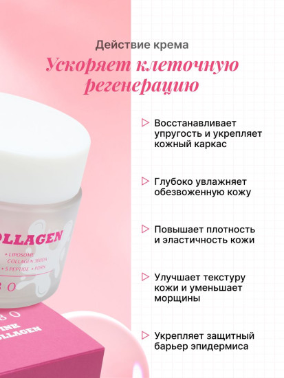 Крем для лица с коллагеном, комплексом пептидов и PDRN «PDRN Hydra Capsule Cream»