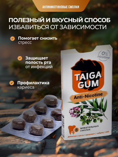Смолка жевательная «Anti-Nicotine» от курения
