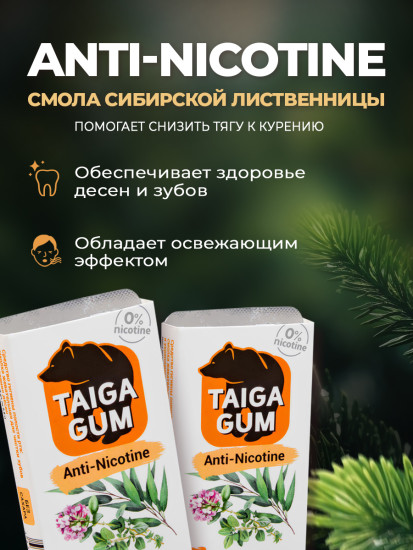Смолка жевательная «Anti-Nicotine» от курения