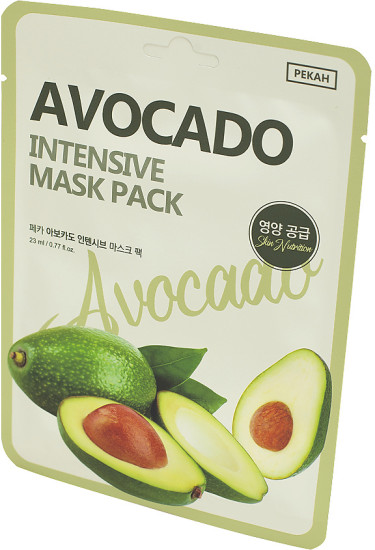 Маска для лица тканевая с экстрактом авокадо «Avocado Intensive Mask Pack»