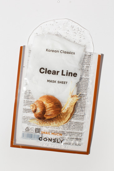 Маска для лица тканевая разглаживающая с муцином улитки «Korean Classics Snail Mucin Mask Sheet,»