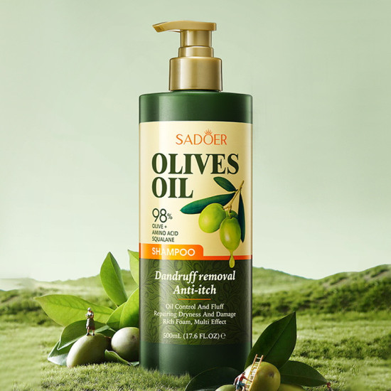 Shampoo OLIVES OIL 98%, (Шампунь для волос с оливковым маслом, скваланом), 500 мл.