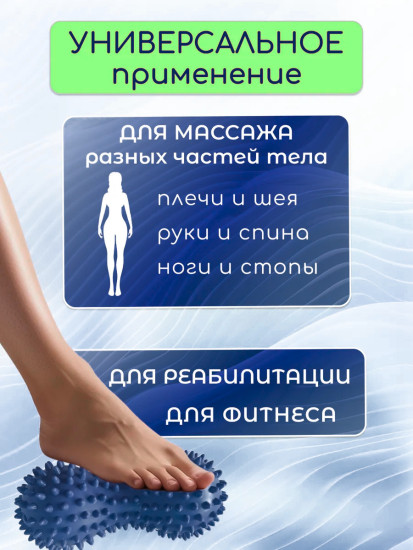 Массажер-ежик двойной с шипами
