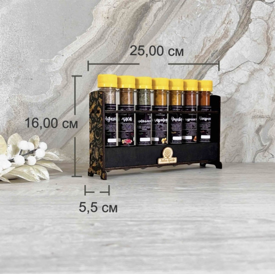 Набор специй в подставке на 7 колб