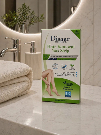 Восковые полоски для депиляции Hair Removal Wax Strip с аргановым маслом и маслом ши,20 шт