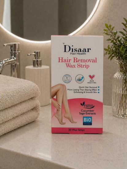 Восковые полоски для депиляции Hair Removal Wax Strip с экстрактом огурца и шалфея, 20 листов