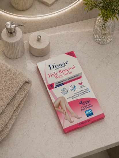 Восковые полоски для депиляции Hair Removal Wax Strip с экстрактом огурца и шалфея, 20 листов