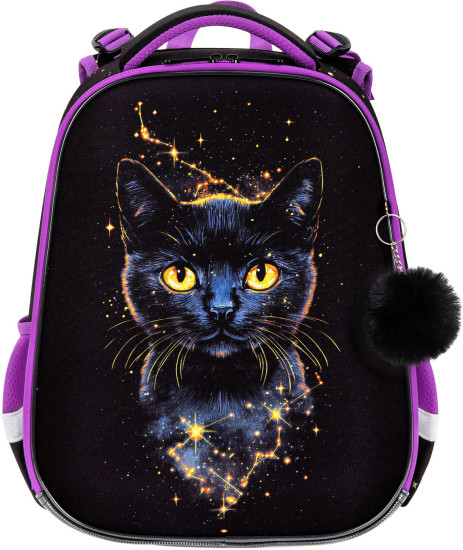 Ранец Brauberg ORIGINAL, 2 отделения, «Galactic cat», 38х29х16 см, 274403