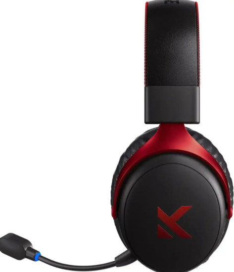 Беспроводные игровые наушники V9 PRO черно-красные