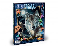 Раскраска по номерам "Волк" - Фото 1