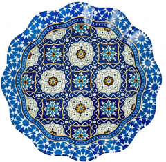 Тарелка круглая с ажурным краем «Лазурит» - Фото 1