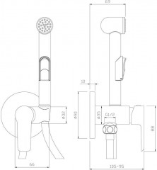 Смеситель с гигиеническим душем - Фото 1