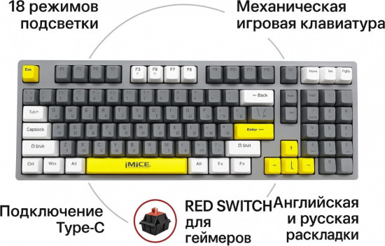 Клавиатура механическая проводная GK-500