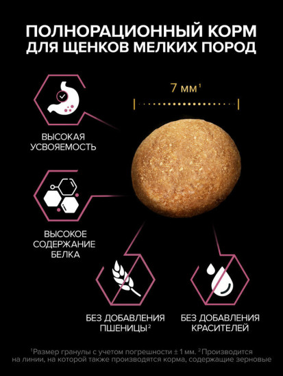 Сухой корм для щенков мелких и карликовых пород с чувствительной кожей с лососем