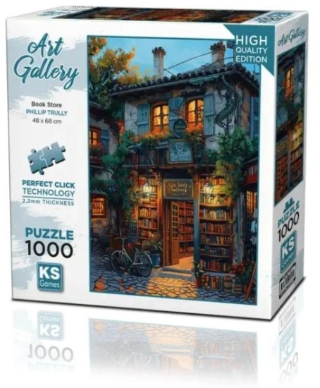 Пазл Книжный магазин, 1000 деталей