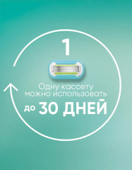 Бритва-станок с 4 кассетами и крючком для станка «Extra Smooth» - Фото 2