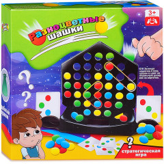Настольная игра Дженга «Разноцветные шашки» - Фото 4
