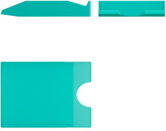 Лоток настольный из 2 пластиковых лотков для бумаг Office Pastel Mint мятный и - Фото 2