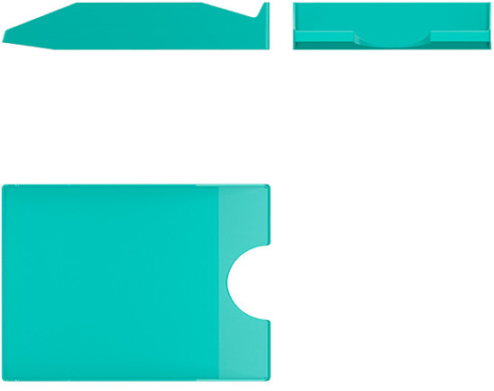 Лоток настольный из 2 пластиковых лотков для бумаг Office Pastel Mint мятный и