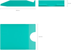 Лоток настольный из 2 пластиковых лотков для бумаг Office Pastel Mint мятный и - Фото 3
