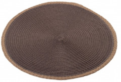 Сервировочная салфетка круглая JUTE 38 см свето-коричневая - Фото 3