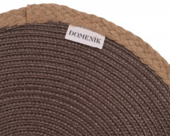 Сервировочная салфетка круглая JUTE 38 см свето-коричневая - Фото 2
