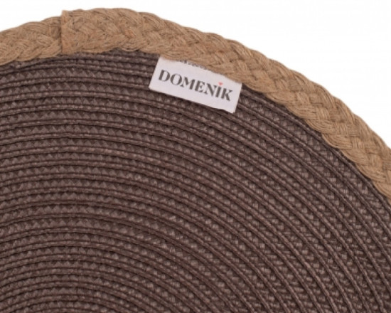 Сервировочная салфетка круглая JUTE 38 см свето-коричневая