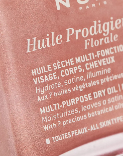 Масло сухое мерцающее для тела, лица и волос «Huile Prodigieuse Or Florale. Розовое золото»