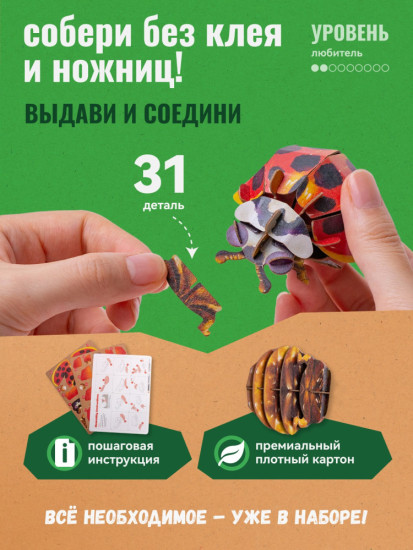 3D пазл «Божья коровка-арлекин»