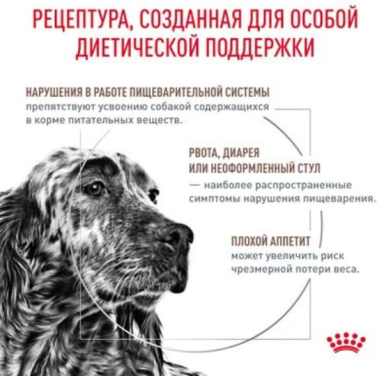 Сухой корм для взрослых собак при расстройствах пищеварения «Gastrointestinal»